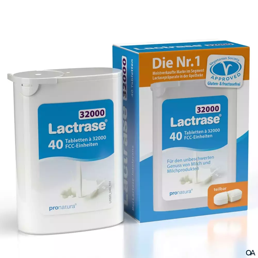 Lactrase® 32000 FCC Teilbare Tabletten Spender Lactrase® 32000 FCC Teilbare Tabletten Spender