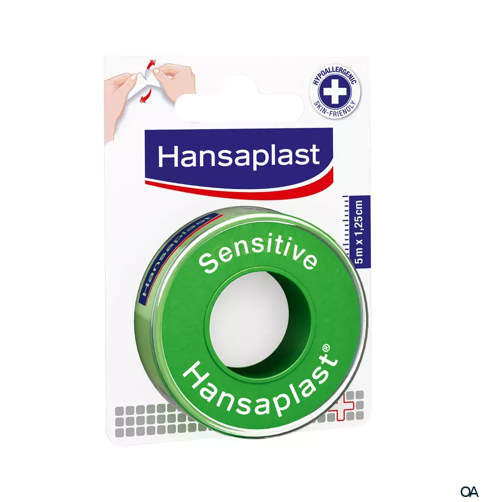 Hansaplast Sensitive Fixierpflaster 1,25cm x 5m