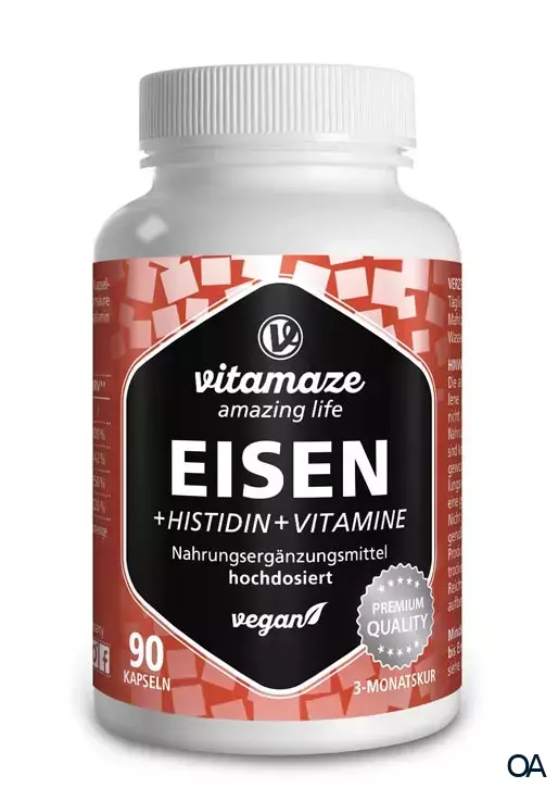 Vitamaze Eisen + Histidin + Vitamine Kapseln Vitamaze Eisen + Histidin + Vitamine Kapseln