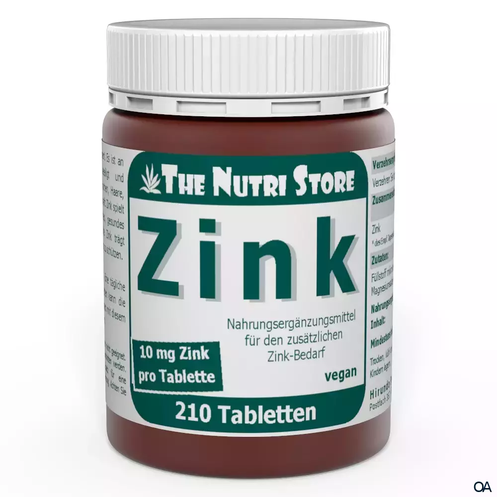 The Nutri Store Zink 10 mg vegane Tabletten The Nutri Store Zink 10 mg vegane Tabletten
