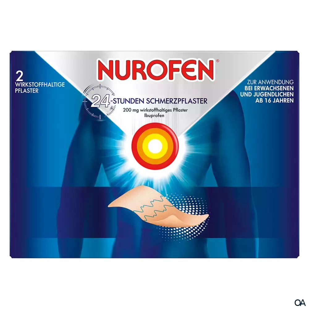 Nurofen® 24-Stunden Schmerzpflaster 200 mg wirkstoffhaltiges Pflaster Nurofen® 24-Stunden Schmerzpflaster 200 mg wirkstoffhaltiges Pflaster