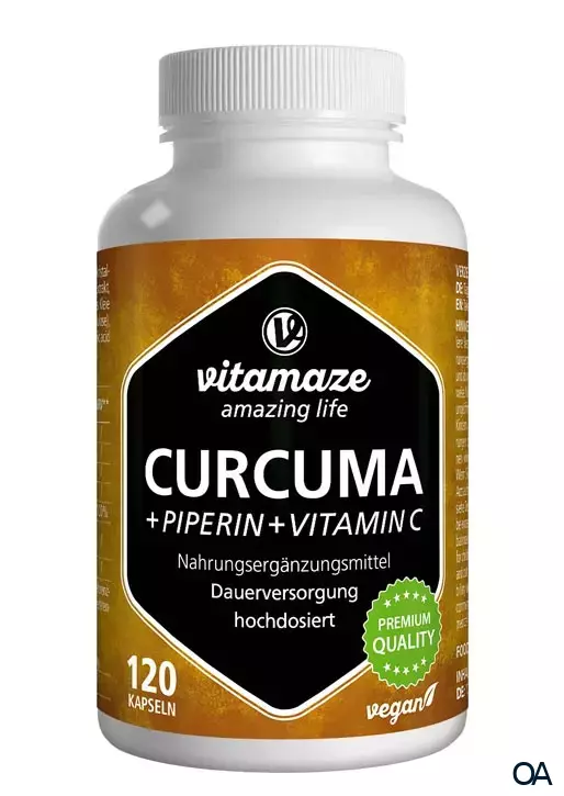 Vitamaze Curcuma + Piperin + Vitamin C Kapseln Vitamaze Curcuma + Piperin + Vitamin C Kapseln
