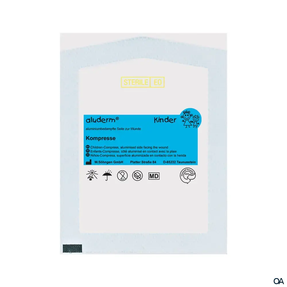 aluderm® Kinder-Kompresse steril, 8 x 6 cm