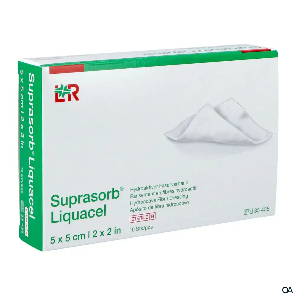 Suprasorb® Liquacel Hydroaktiver Faserverband steril, 5 x 5 cm