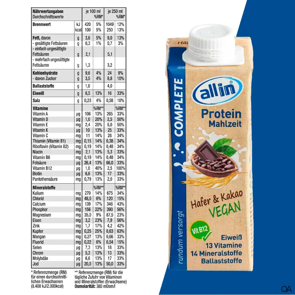 all in® 8er MIX alle COMPLETE Sorten (14 x 200/250ml)