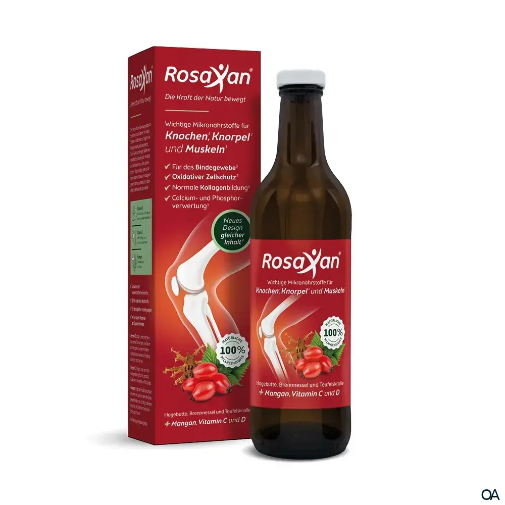 RosaXan® Saft 750 ml + Vitamin D Tabletten 20 Stück