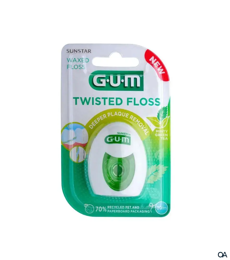 GUM® TWISTED Floss Zahnseide gewachst GUM® TWISTED Floss Zahnseide gewachst
