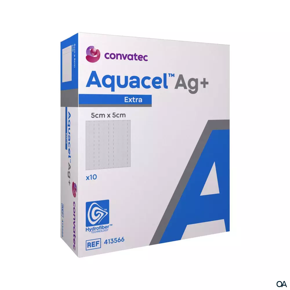 ConvaTec Aquacel® Ag+ Extra Wundauflage steril, 5 x 5 cm ConvaTec Aquacel® Ag+ Extra Wundauflage steril, 5 x 5 cm