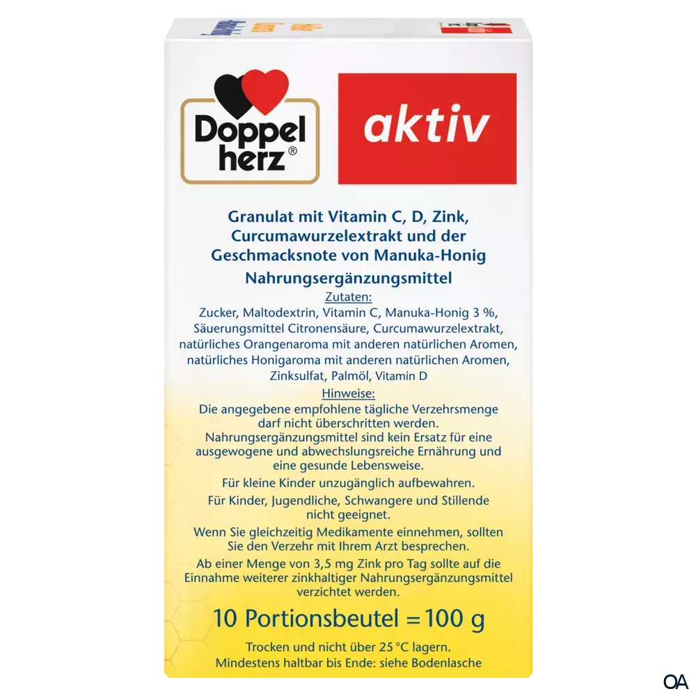 Doppelherz aktiv Heißer Curcuma + Manuka-Honig Sachets Doppelherz aktiv Heißer Curcuma + Manuka-Honig Sachets