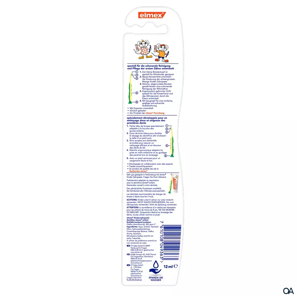 elmex® Lern-Zahnbürste inkl. 12ml Kinder-Zahnpasta elmex® Lern-Zahnbürste inkl. 12ml Kinder-Zahnpasta