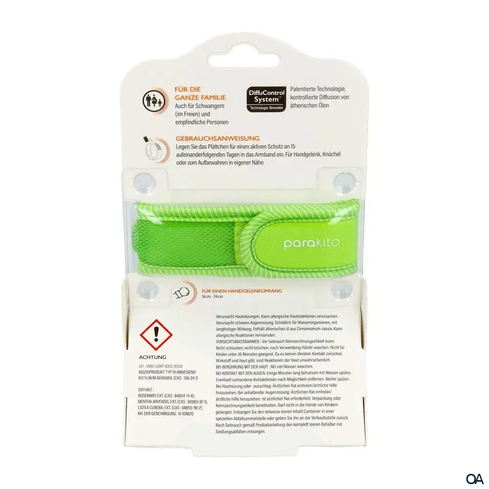 parakito "GOOD VIBES" - Mückenschutz Armband für Erwachsene
