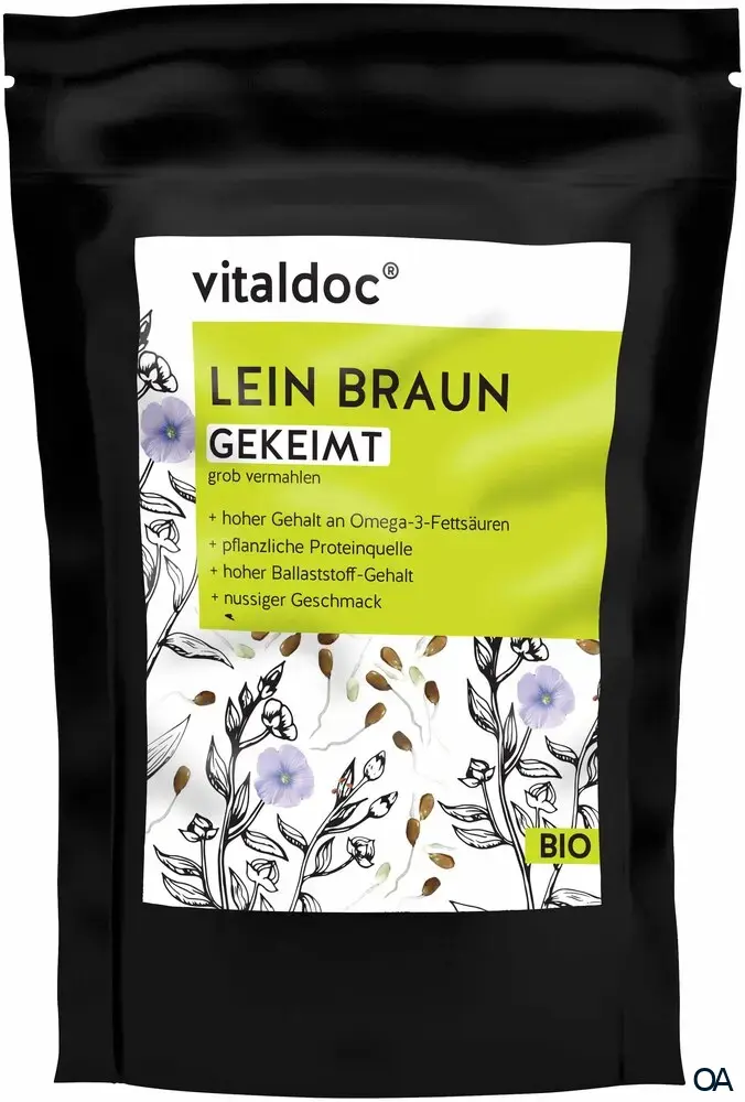 vitaldoc® BIO Lein gekeimt, grob vermahlen