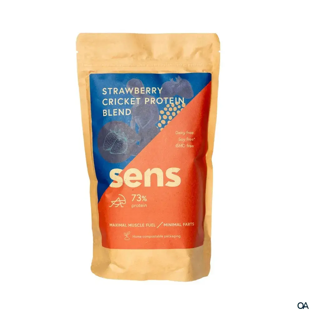 SENS Proteinshake mit Grillenmehl – Erdbeere Pulver SENS Proteinshake mit Grillenmehl – Erdbeere Pulver