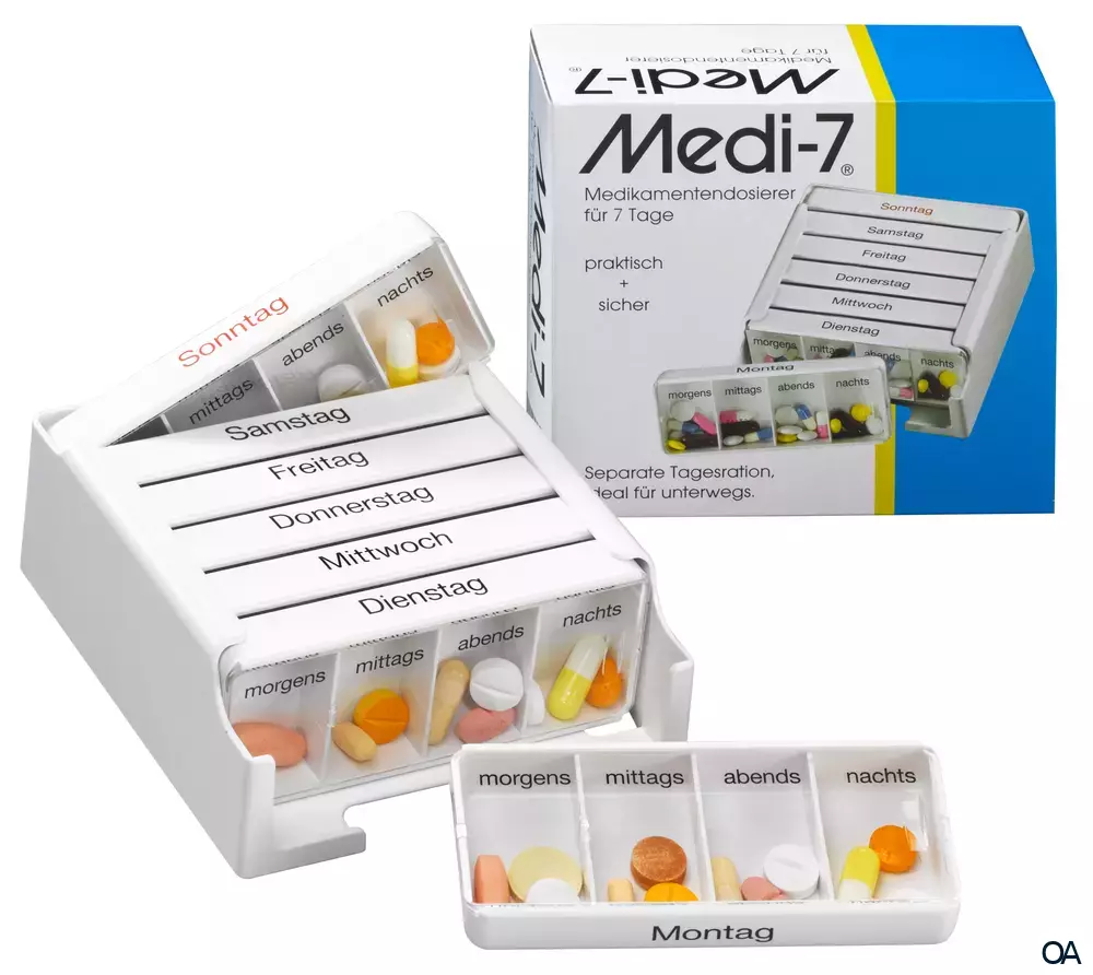 Medi-7 Medikamentendosierer für 7 Tage - Weiss