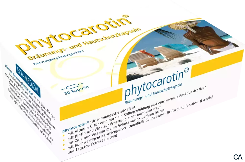 phytocarotin® Bräunungs- und Hautschutzkapseln phytocarotin® Bräunungs- und Hautschutzkapseln