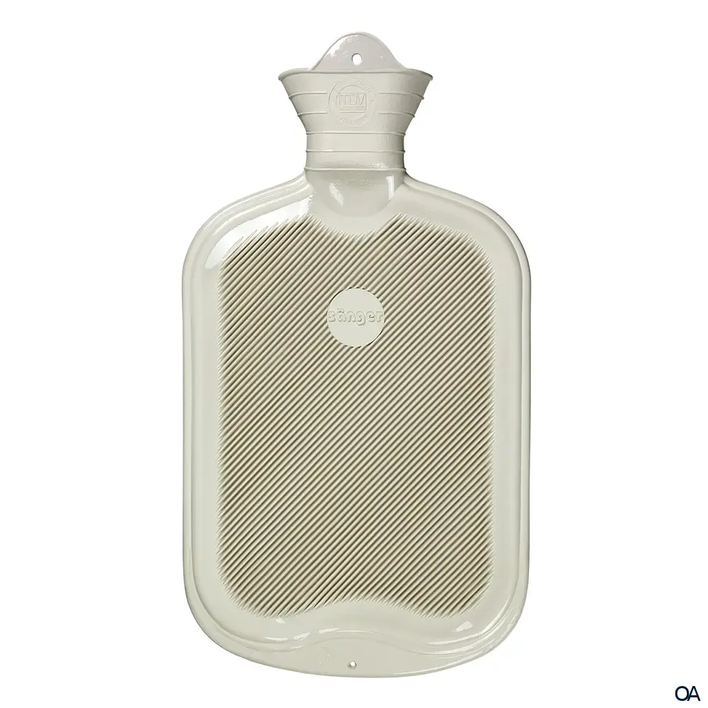Sänger Wärmflasche einseitig mit Lamelle weiß - 2,0L