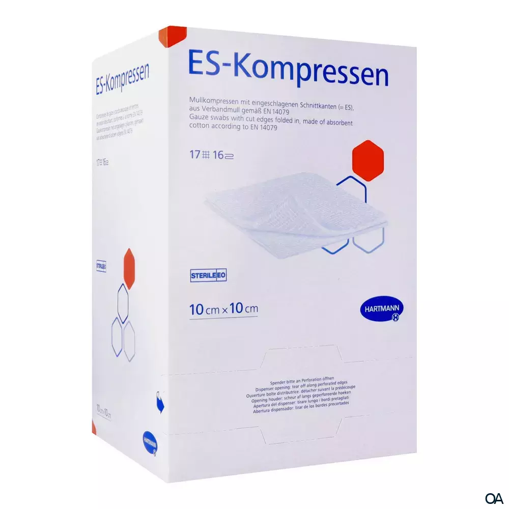 ES-Kompressen 16fach, steril, 10 x 10 cm, 40 x 2 Stück