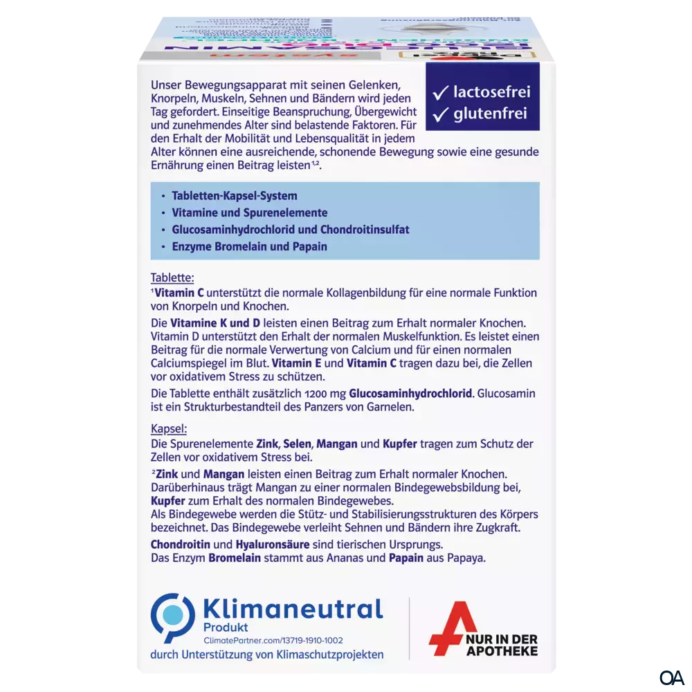 Doppelherz system GLUCOSAMIN 1200 DUO KNOCHEN + KNORPEL Tabletten & Kapseln