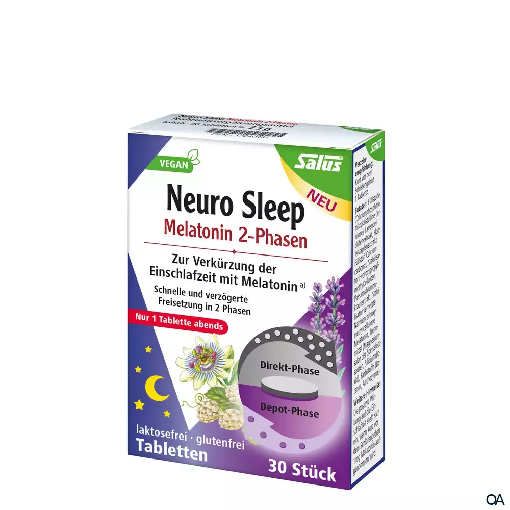 Salus Neuro Sleep Melatonin 2-Phasen Tabletten 1,8 mg Salus Neuro Sleep Melatonin 2-Phasen Tabletten 1,8 mg