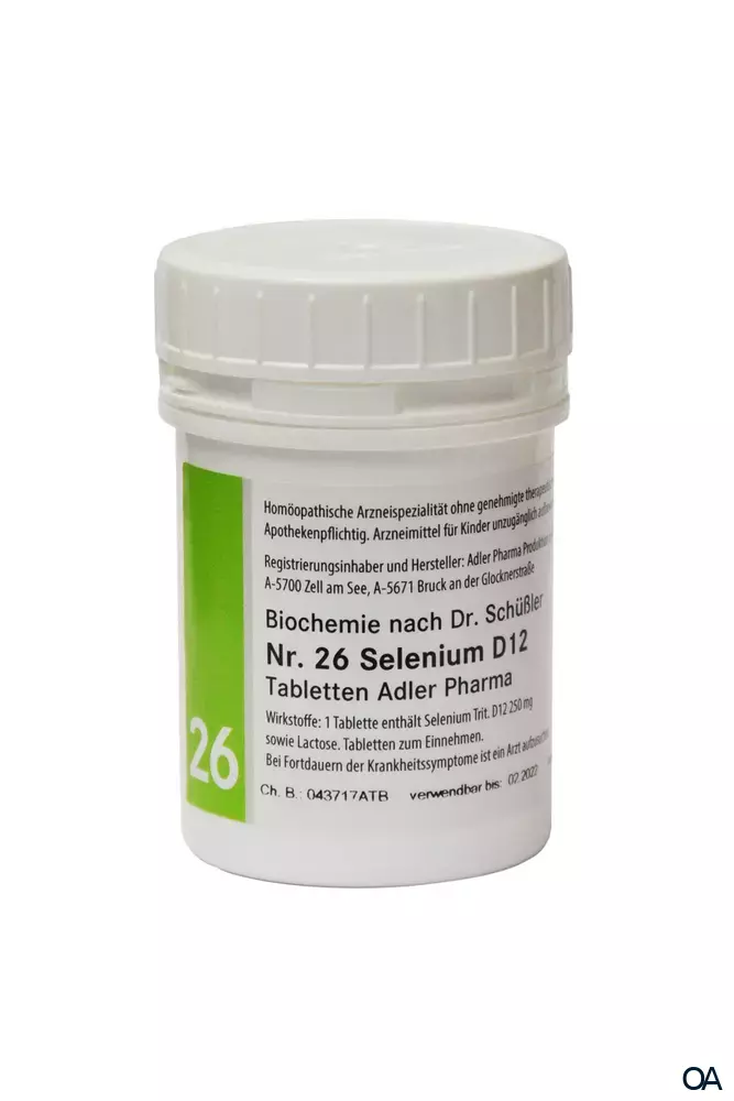 Schüßler Salz Adler Nr. 26 Selenium D12 Tabletten Schüßler Salz Adler Nr. 26 Selenium D12 Tabletten