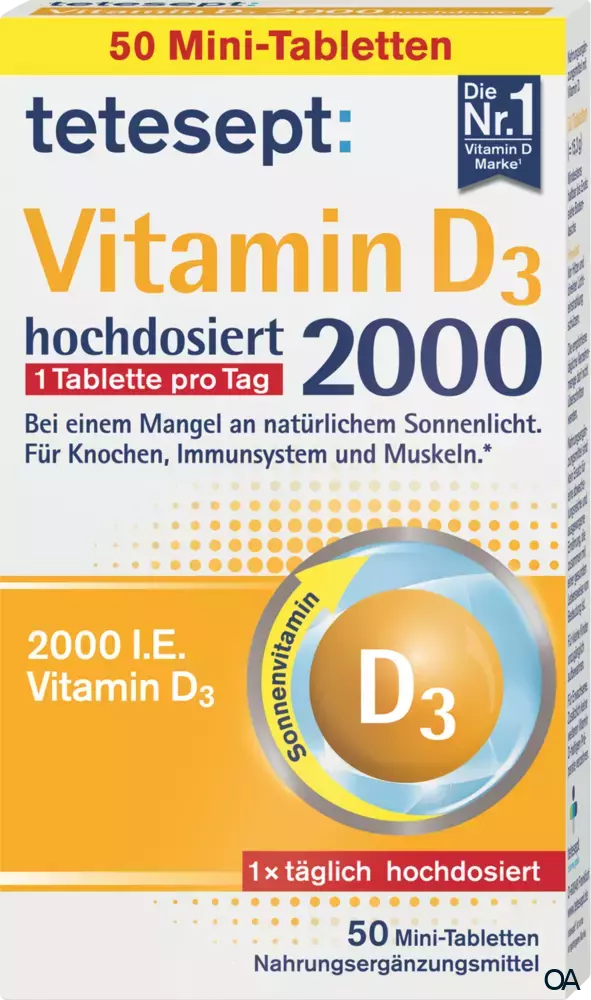 tetesept Vitamin D3 2000 Tabletten tetesept Vitamin D3 2000 Tabletten