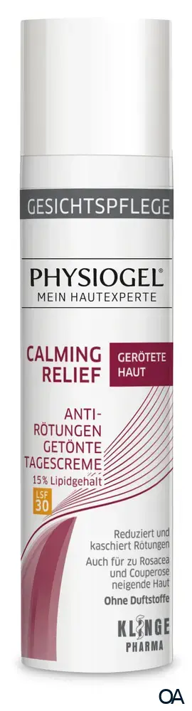 Physiogel® Calming Relief Anti-Rötungen Getönte Tagescreme LSF30 Physiogel® Calming Relief Anti-Rötungen Getönte Tagescreme LSF30