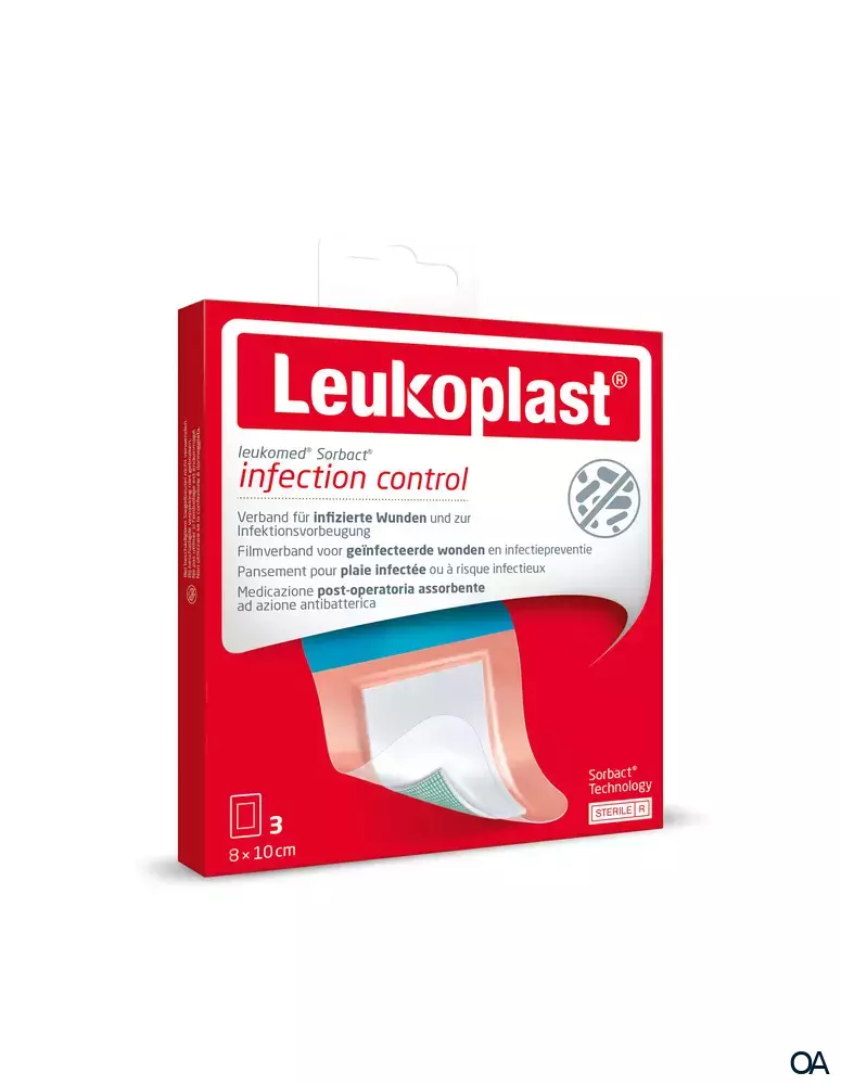 Leukoplast Leukomed® Sorbact® infection control steriler Wundverband 8 x 10 cm
