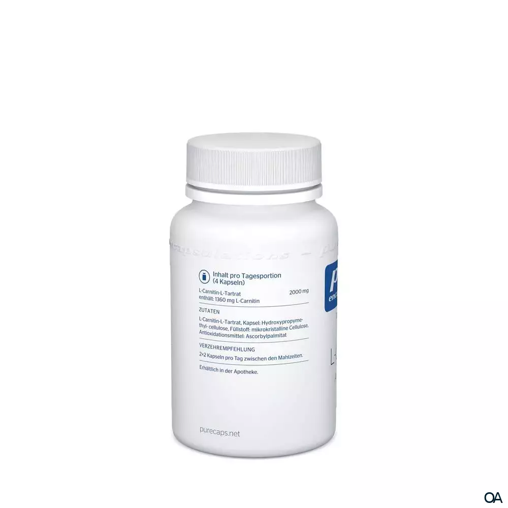 apotheke l carnitin L-CARNITIN 500 mg Kapseln 60 St regular activity Pure Encapsulations Acetyl-L-Carnitin 250 mg