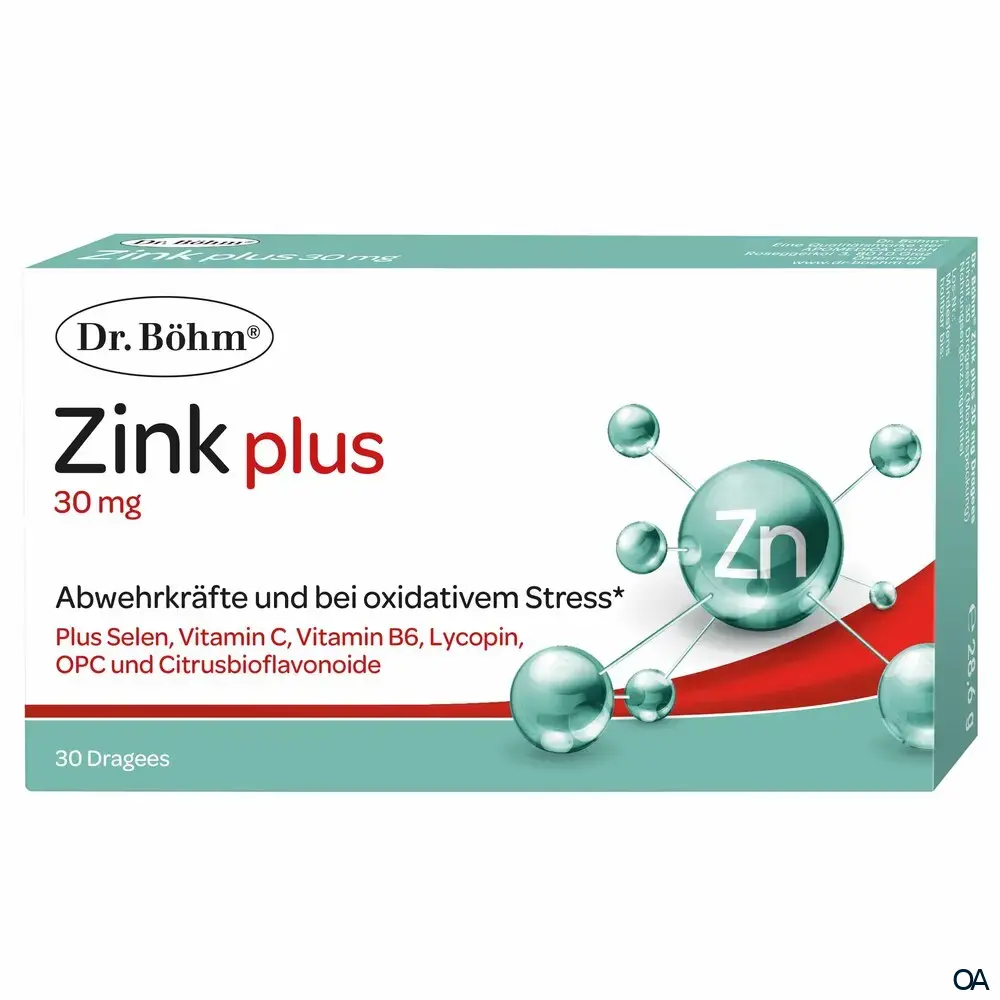Dr. Böhm® Zink Plus 30 mg Dragees Dr. Böhm® Zink Plus 30 mg Dragees