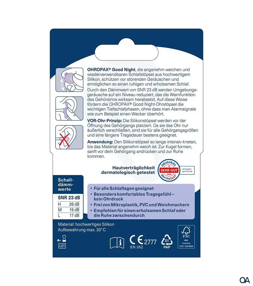Ohropax Color Ohrstöpsel aus Schaumstoff 8 Stück Ohropax Color Ohrstöpsel aus Schaumstoff 8 Stück