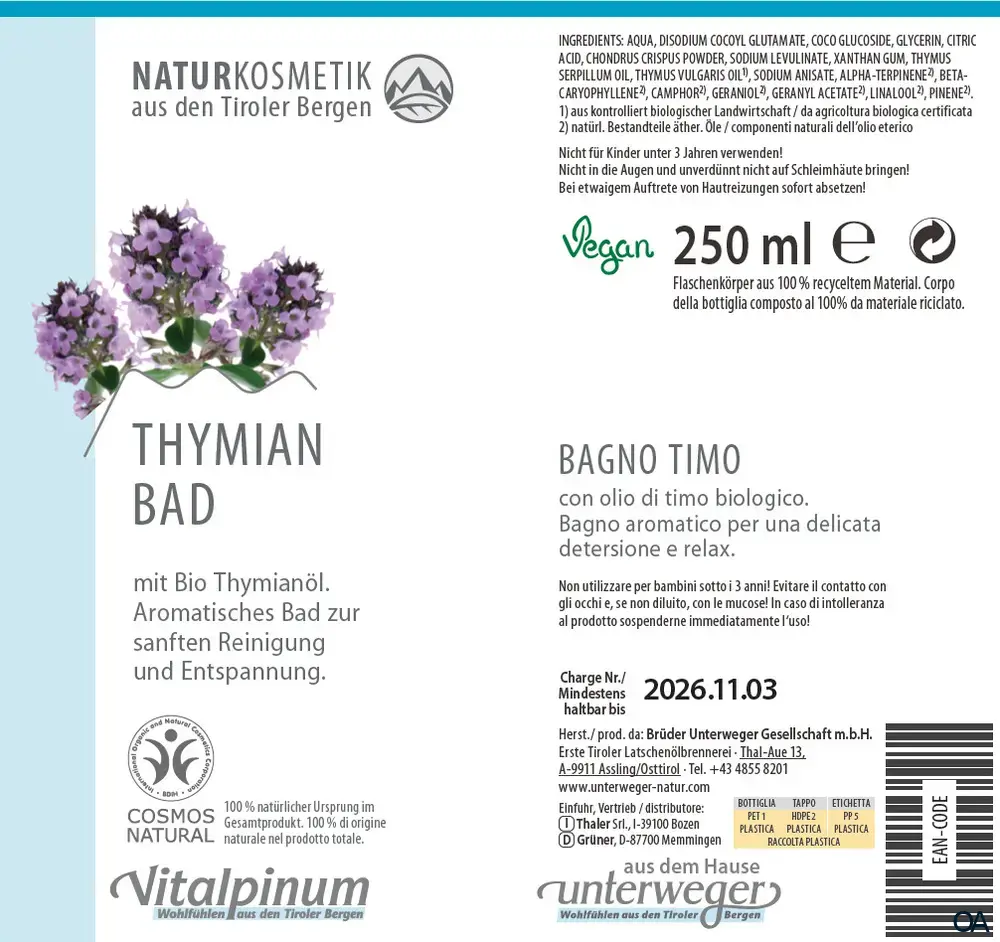 Unterweger Vitalpinum Thymian Bad