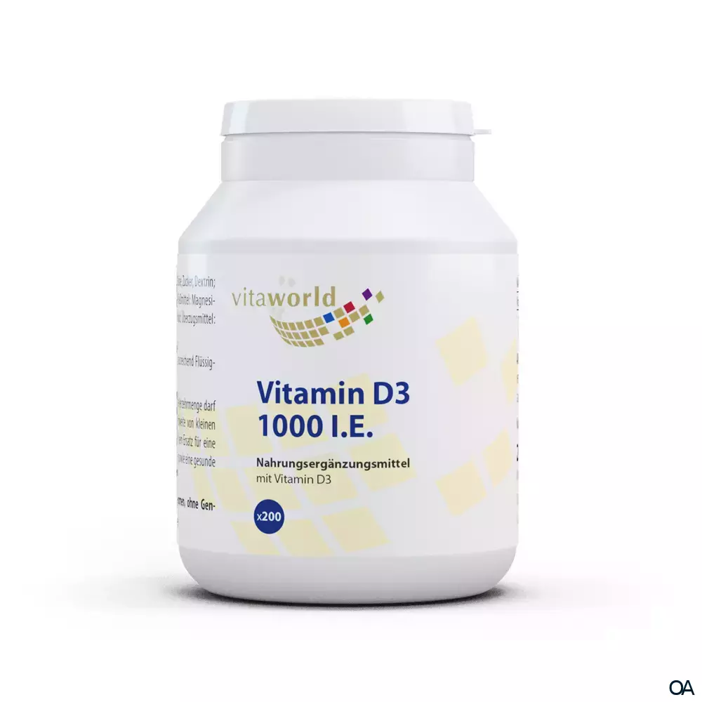 Vitaworld Vitamin D3 1000 I.E. Tabletten