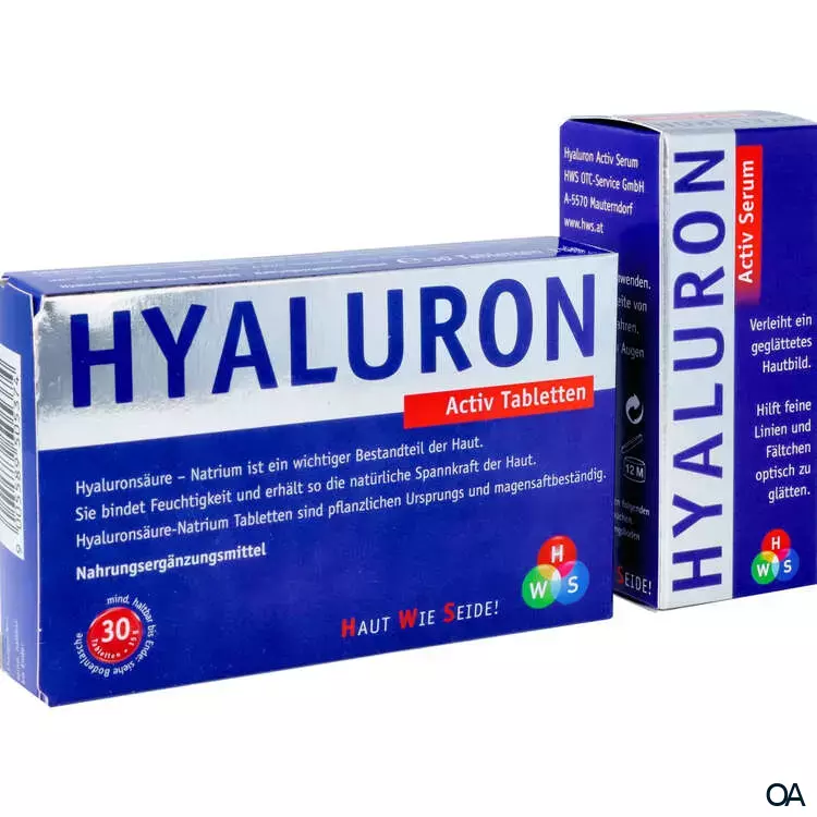 Hyaluron Activ Tabletten 30 Stück + Serum 15 ml Aktion Hyaluron Activ Tabletten 30 Stück + Serum 15 ml Aktion