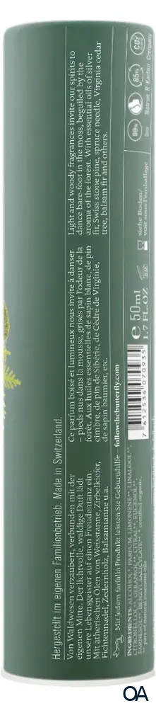 Farfalla Waldzauber, natural eau de cologne Spray