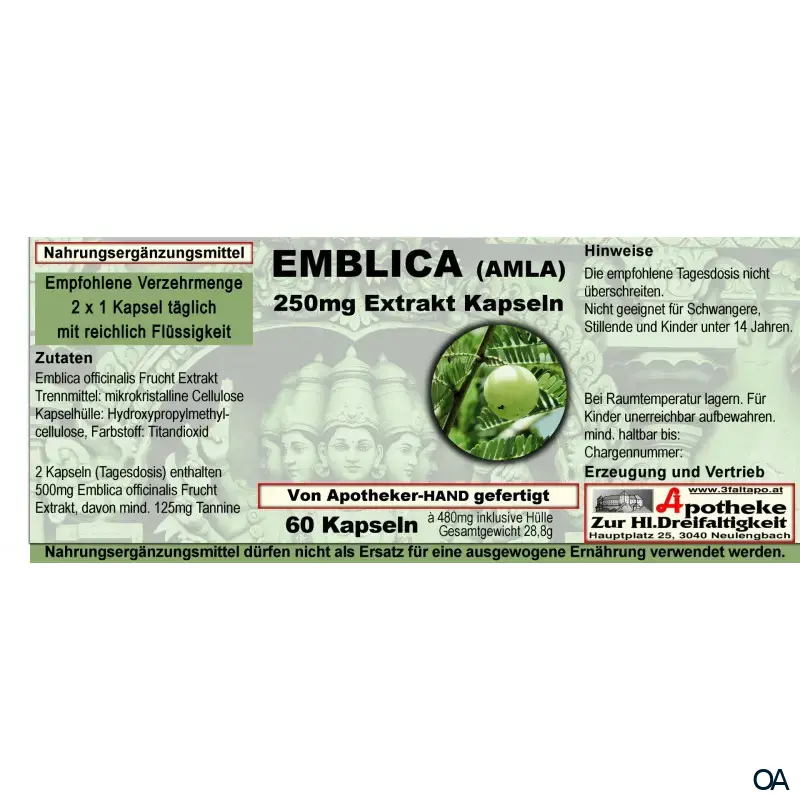 Emblica 250 mg Extrakt Kapseln Emblica 250 mg Extrakt Kapseln