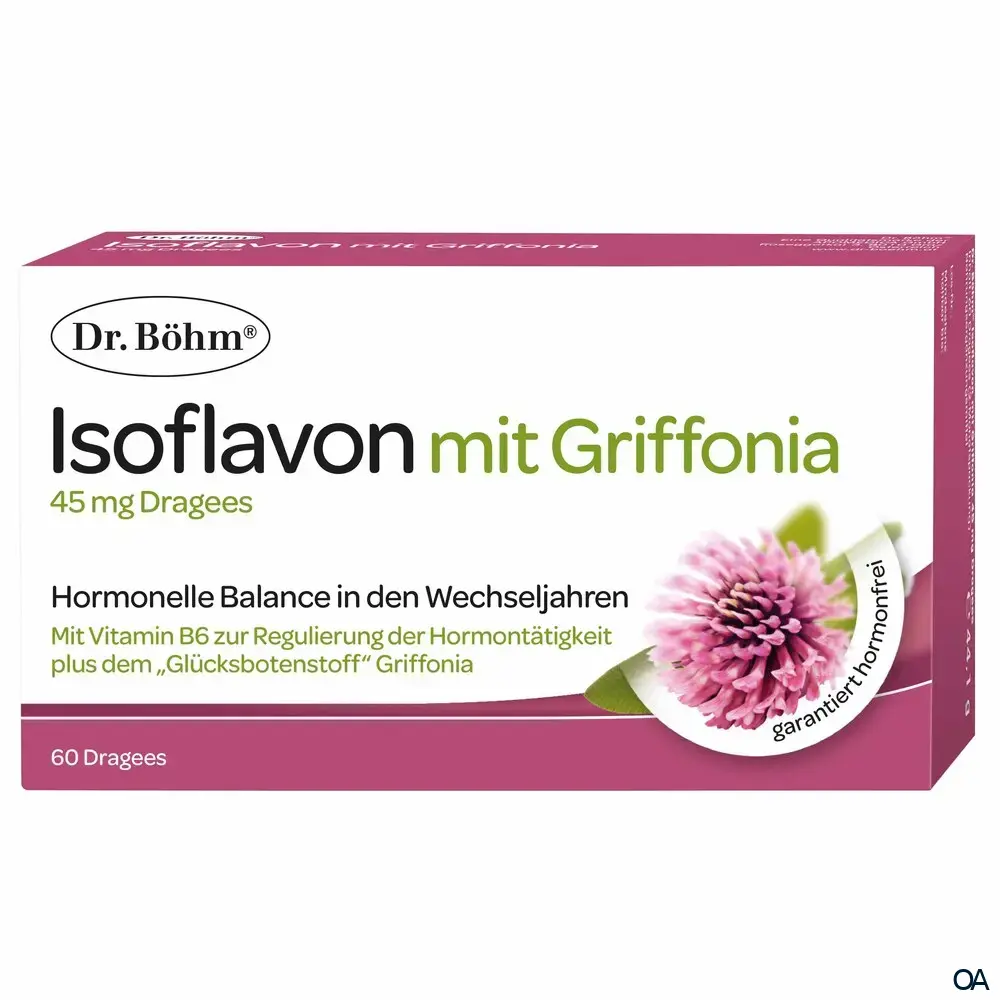 Dr. Böhm® Isoflavon mit Griffonia 45 mg Dragees Dr. Böhm® Isoflavon mit Griffonia 45 mg Dragees
