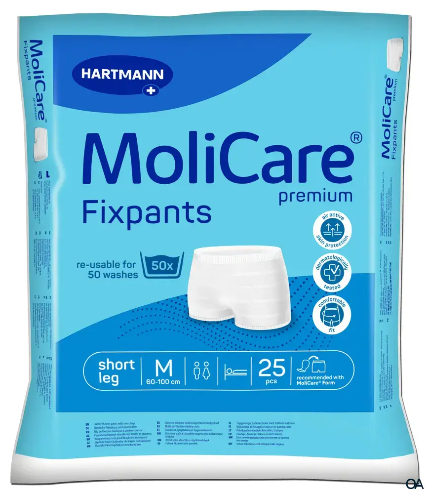 MoliCare® Premium Fixpants Short Leg - Fixierhosen Blau - Größe M