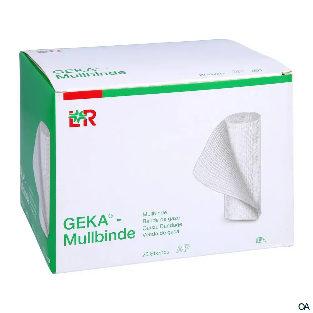 Geka® Mullbinden Starre Fixierbinden, lose, unsteril, 4 cm x 4 m