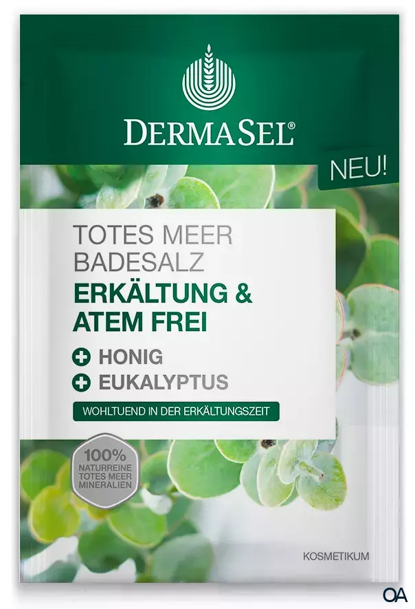 DermaSel® Totes Meer Badesalz Erkältung und Atemfrei DermaSel® Totes Meer Badesalz Erkältung und Atemfrei