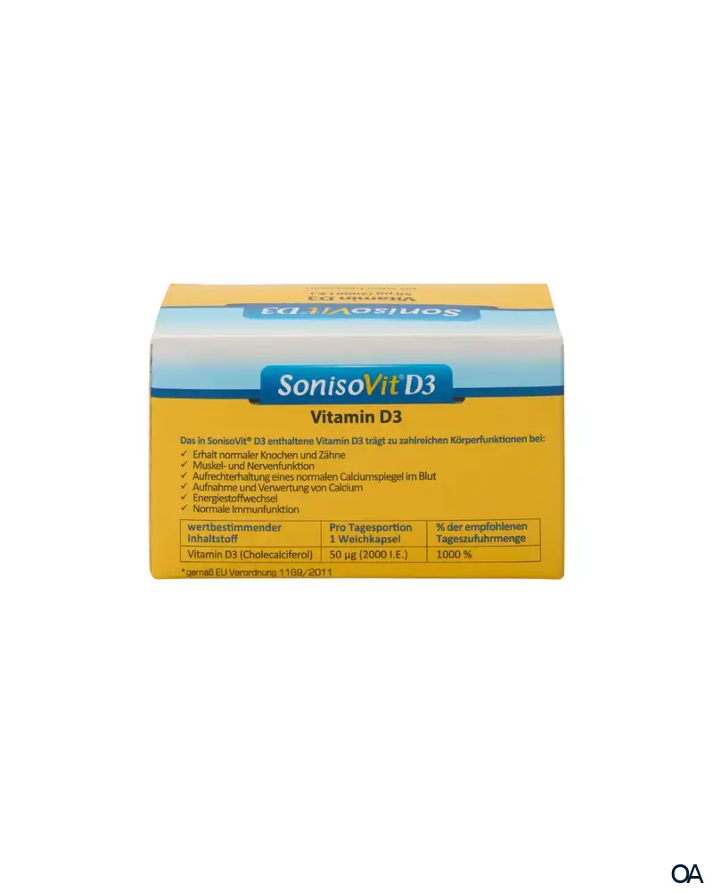 SonisoVit®D3 Kapseln 50µg (2000 I.E)
