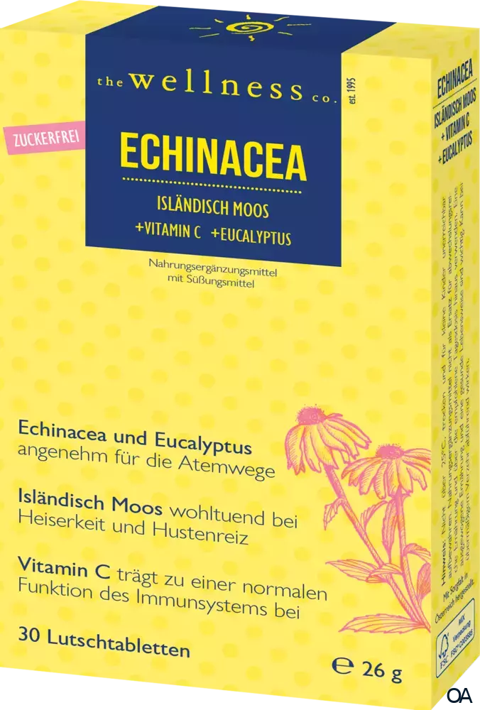 Wellness ECHINACEA + ISLÄNDISCH MOOS + VITAMIN C + EUCALYPTUS Lutschtabletten Wellness ECHINACEA + ISLÄNDISCH MOOS + VITAMIN C + EUCALYPTUS Lutschtabletten