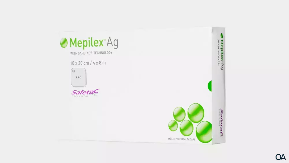 Mepilex® Ag Schaumverband mit Safetac® Technologie 10 x 20 cm