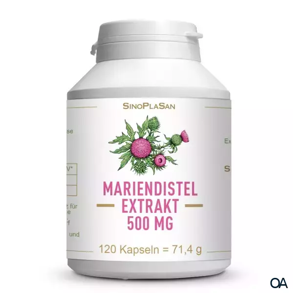 SinoPlaSan Mariendistelextrakt 500 mg MONO Kapseln SinoPlaSan Mariendistelextrakt 500 mg MONO Kapseln