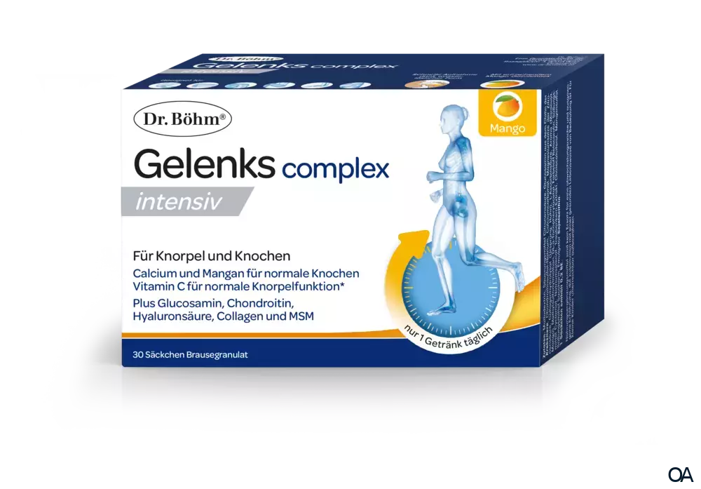 Dr. Böhm® Gelenks complex intensiv Brausegranulat - Mango Dr. Böhm® Gelenks complex intensiv Brausegranulat - Mango