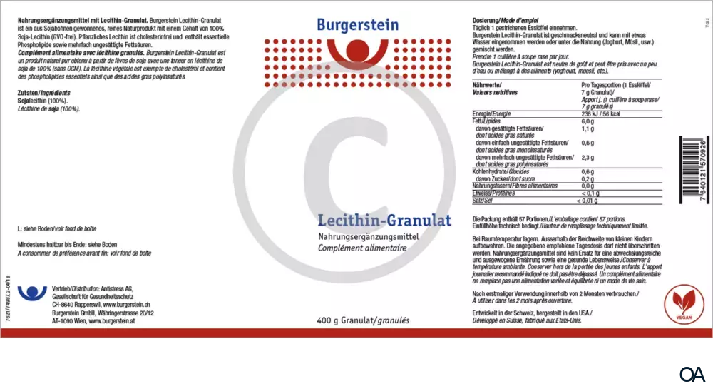 Burgerstein Lecithin-Granulat Burgerstein Lecithin-Granulat