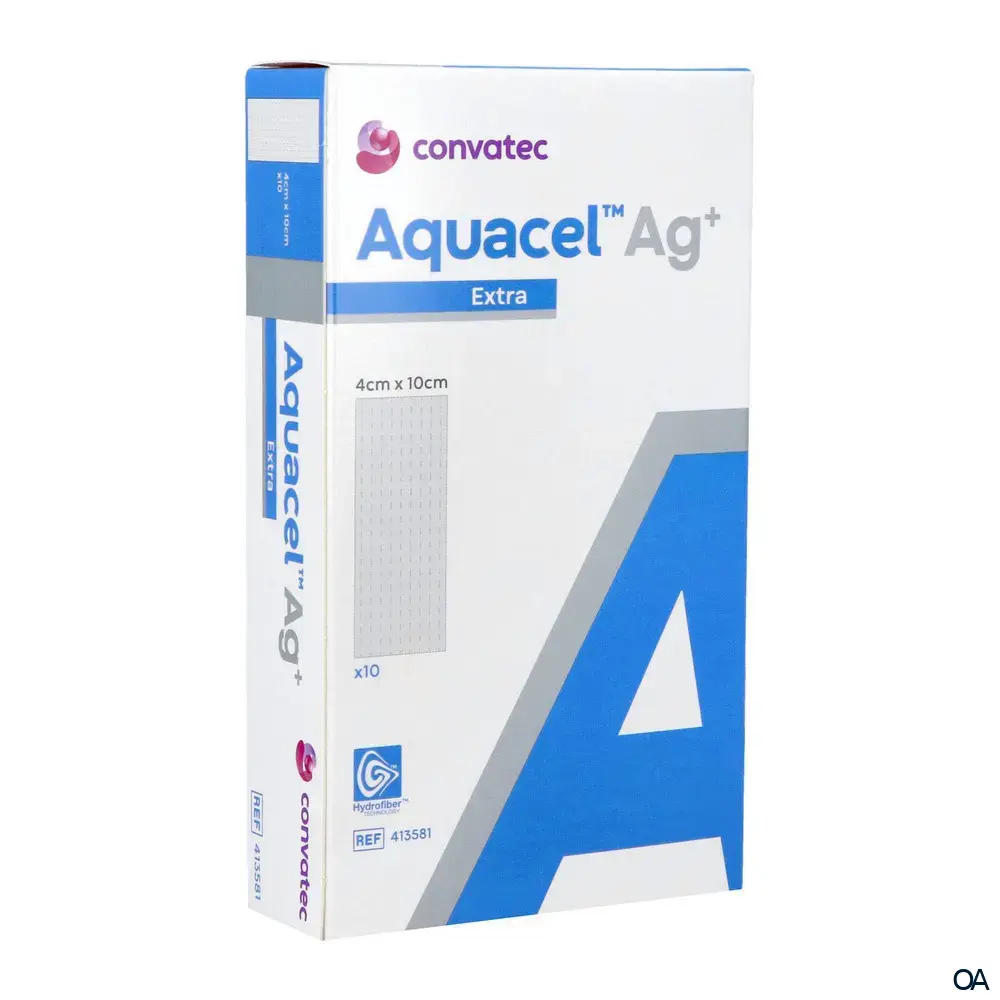 ConvaTec Aquacel® Ag+ Extra Wundauflage steril, 4 x 10 cm ConvaTec Aquacel® Ag+ Extra Wundauflage steril, 4 x 10 cm