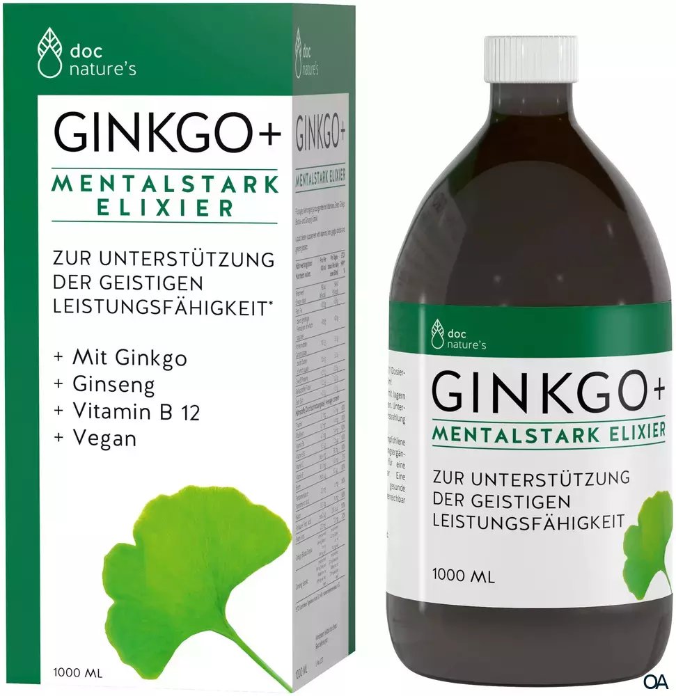 doc nature’s Ginkgo + Mentalstark Elixier doc nature’s Ginkgo + Mentalstark Elixier