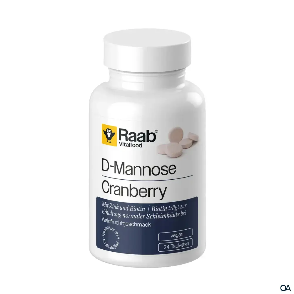 Raab® Vitalfood D-Mannose mit Cranberry Lutschtabletten