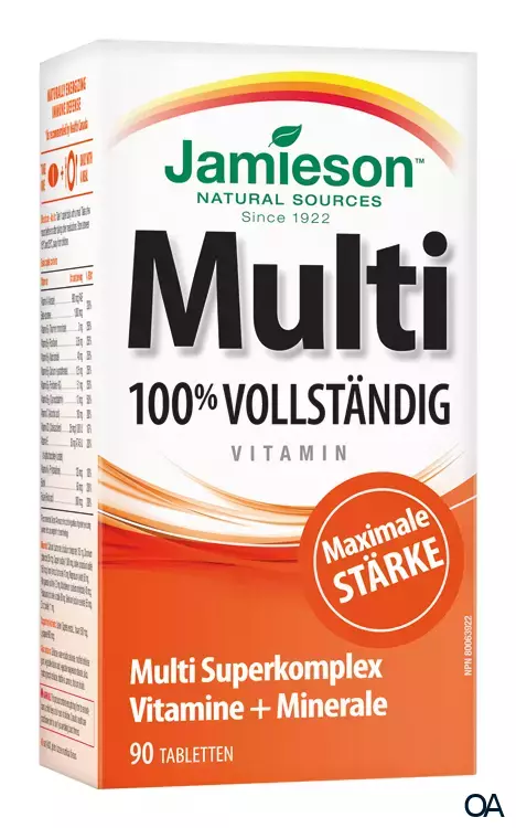 Jamieson Multi 100% Vollständig 90 Tabletten Jamieson Multi 100% Vollständig 90 Tabletten