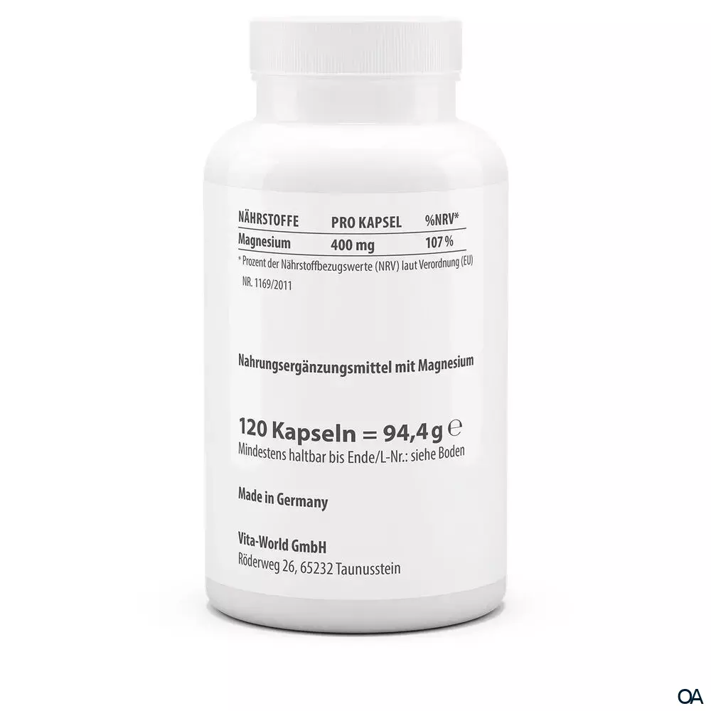 Vitaworld Magnesium 400 mg Kapseln